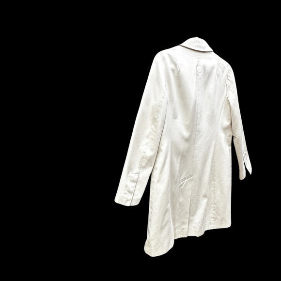 GAP single breasted trench coat women's neutral beige classic snaps size medium - Picture 5 of 13